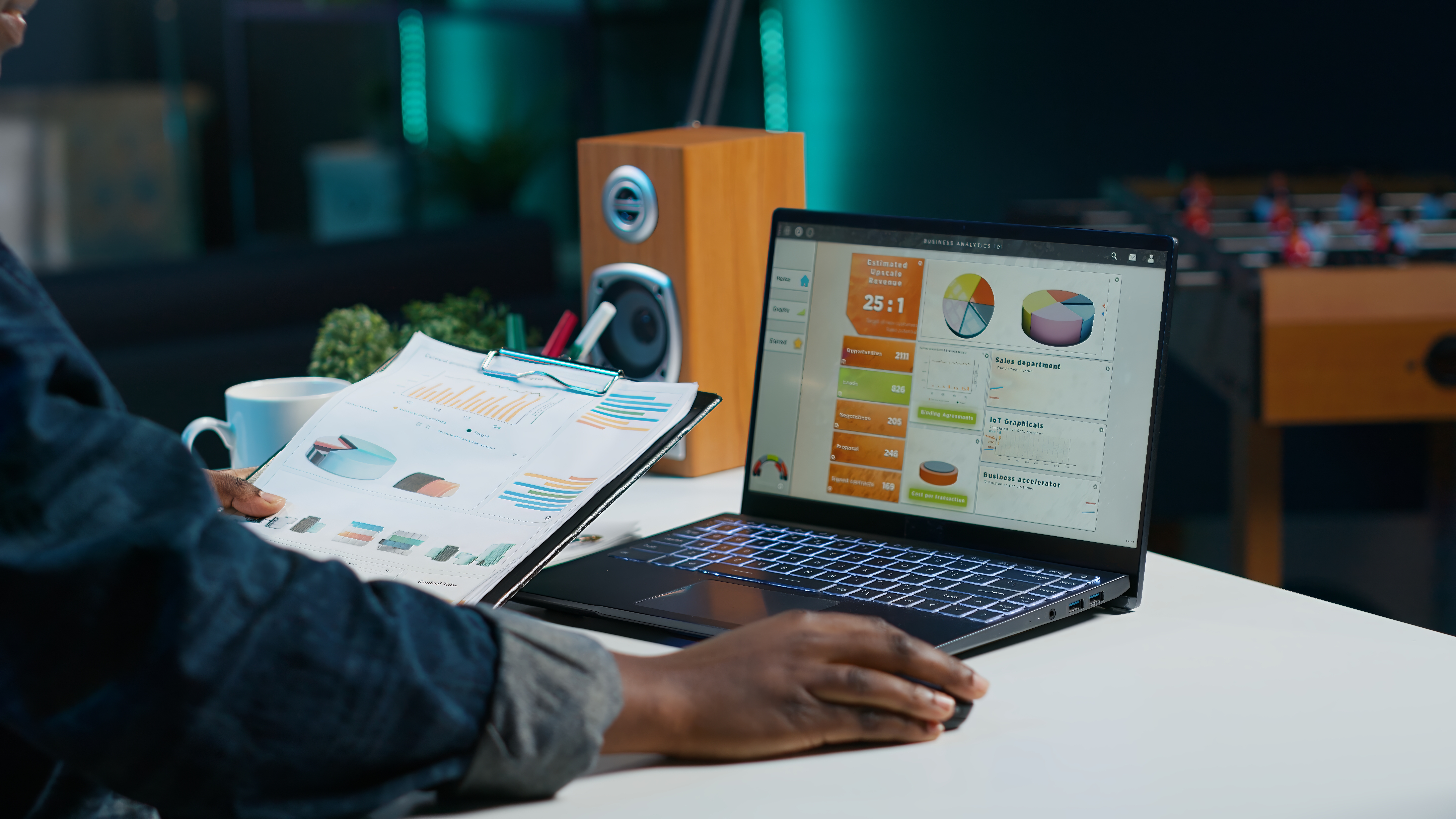 Tableau de bord numérique sur écran pour logiciel de gestion